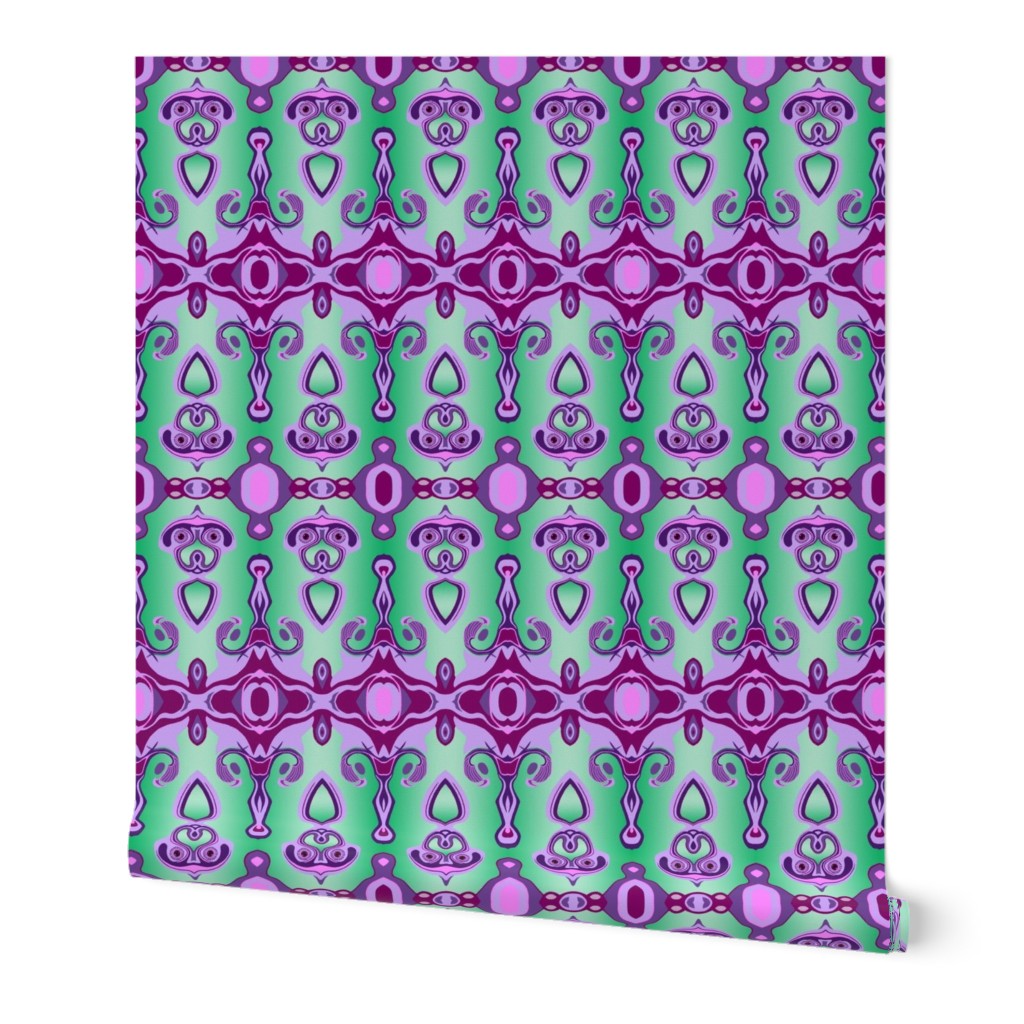 HP1 - Hovering Alien  Puppies in Lavender - Purple - Maroon - Moss Green - Directional