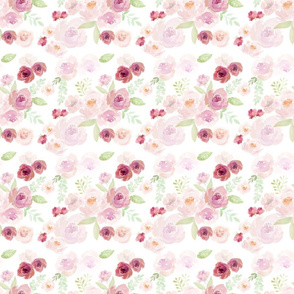 Blush and Burgundy Watercolour Florals