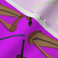 Folk Instruments on Purple: DulciArt,LLC