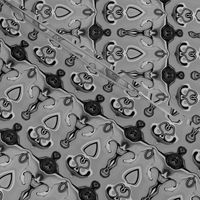 Hovering Alien Puppies in Black - White - Grey