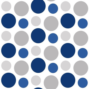 Navy Blue Gray Grey Polka Dot Circle