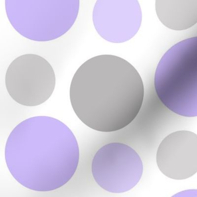 Purple Lavender Gray Grey Polka Dot Circle