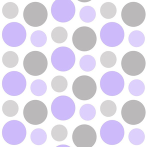 Purple Lavender Gray Grey Polka Dot Circle