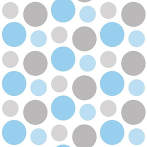 Blue Gray Grey Polka Dot Circle