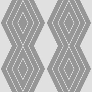 JP2 - Medium - Harlequin Pinstripe Diamond Chains in Two Tone Pewter Grey