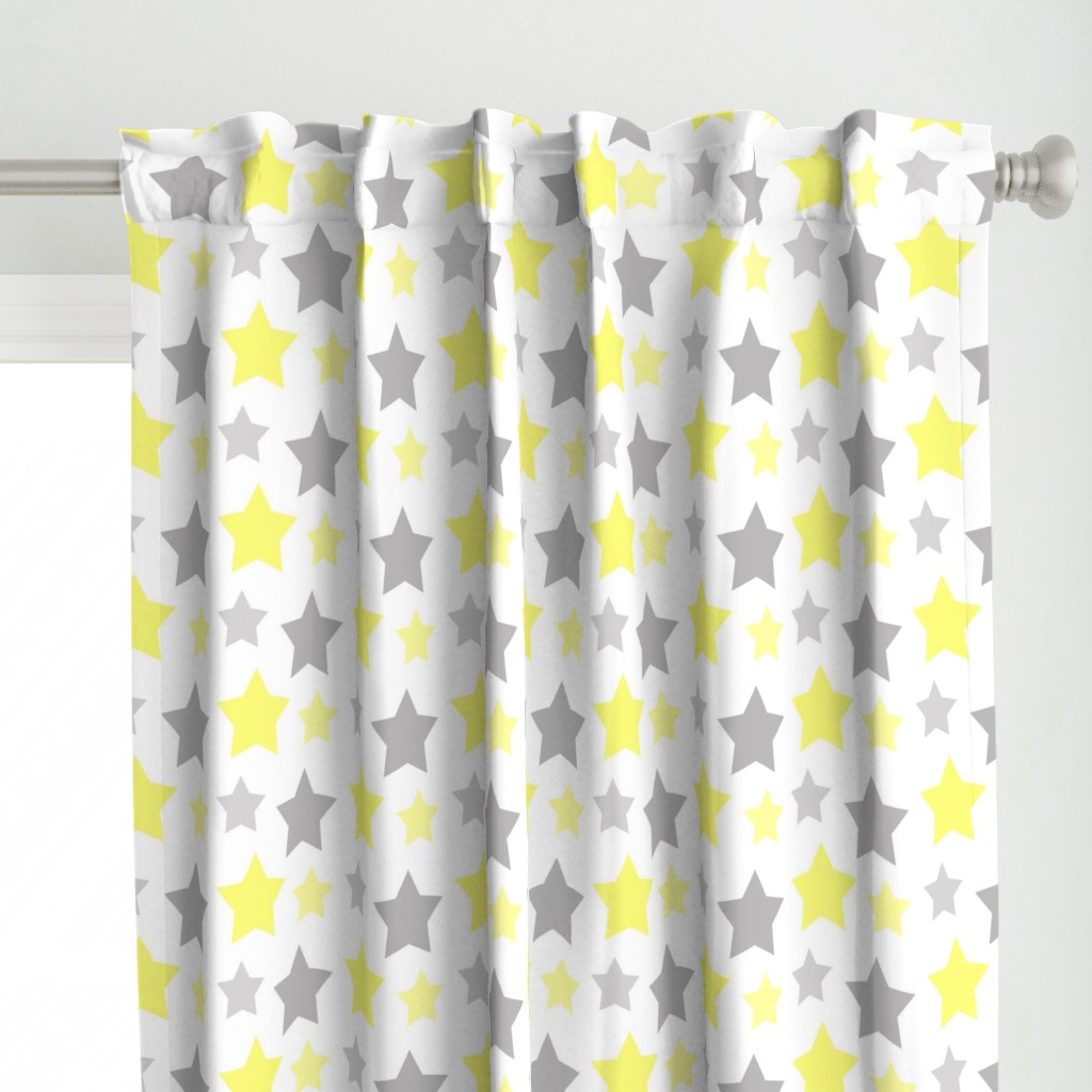 Stars Yellow Gray Gray Baby Boy Celestial Nursery