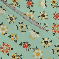 Very Vintage Floral Fabric 1940s 