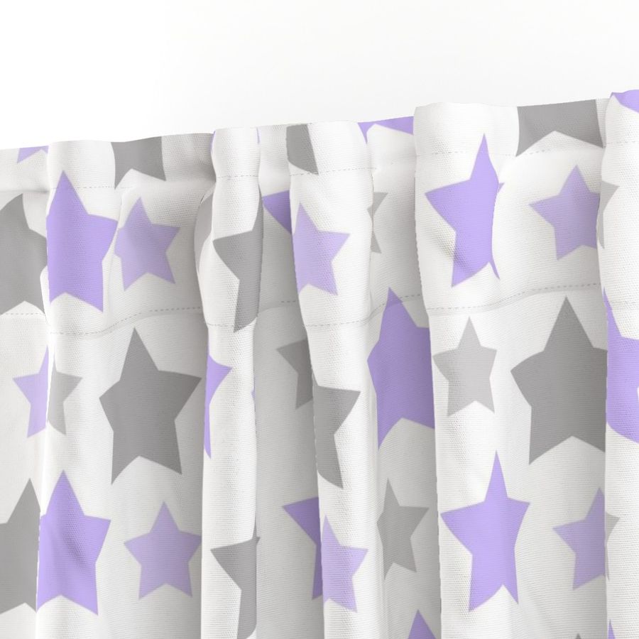 Stars Purple Lavender Gray Gray Ombre Fade