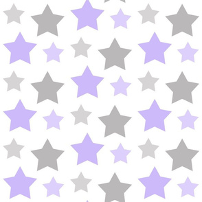 Stars Purple Lavender Gray Gray Ombre Fade