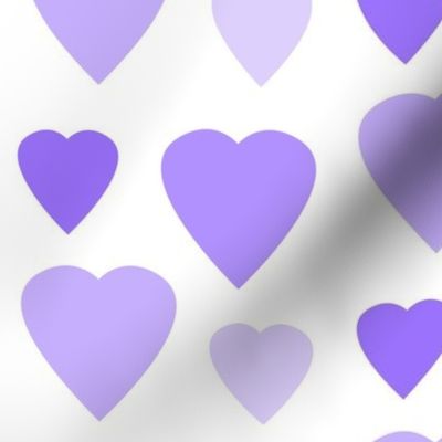 Hearts Purple Lavender Ombre 