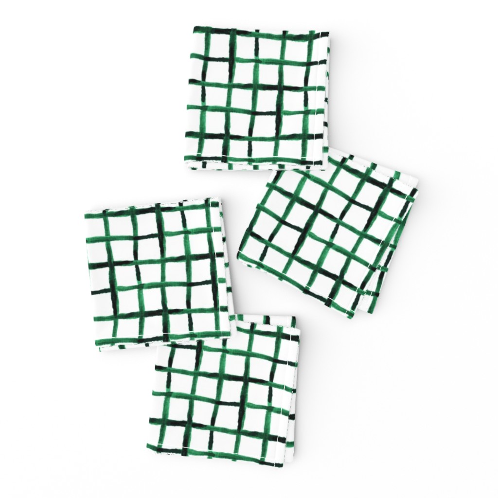 Noel Collection - Watercolor Lattice - Green