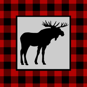 red moose pillow