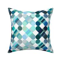 geometric graphic cross large  turquoise blue green