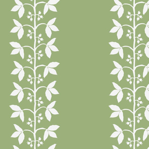 Anne Custom Vine green and white
