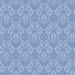 Blue Damask Pattern