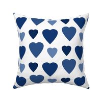 Hearts Navy Blue Ombre 