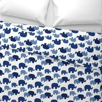 Navy Blue Ombre Elephant Baby Boy Nursery