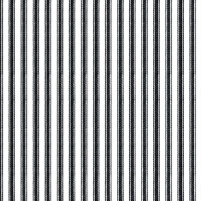 Black and White Ticking Stripes
