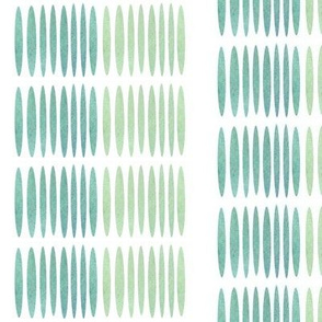 Calming, beach coastal stripes in blue and green watercolors