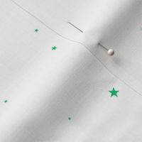 woollypetals starry eyed white with grass green stars