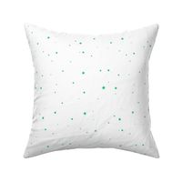 woollypetals starry eyed white with grass green stars