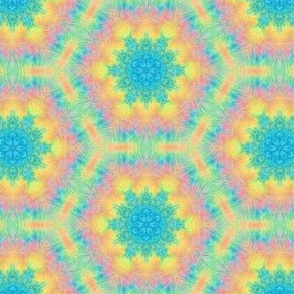 Pastel Rainbow Hexagons Tie Dye