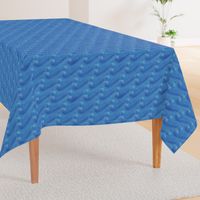 Sashiko waves on textured blue