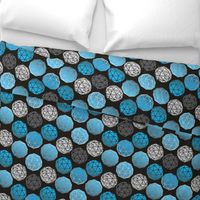 Blue Dot this Geodesic, fancy on dark gray by Su_G_©SuSchaefer