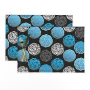 Blue Dot this Geodesic, fancy on dark gray by Su_G_©SuSchaefer