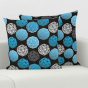 Blue Dot this Geodesic, fancy on dark gray by Su_G_©SuSchaefer