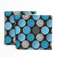 Blue Dot this Geodesic, fancy on dark gray by Su_G_©SuSchaefer