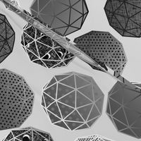 Grayscale Dot this Geodesic, fancy on Silver by Su_G_©SuSchaefer
