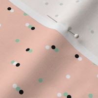 Minimal disco dots rain drops confetti nineties revival retro summer geometric print peach mint girls