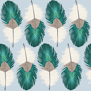 Teal Feathers