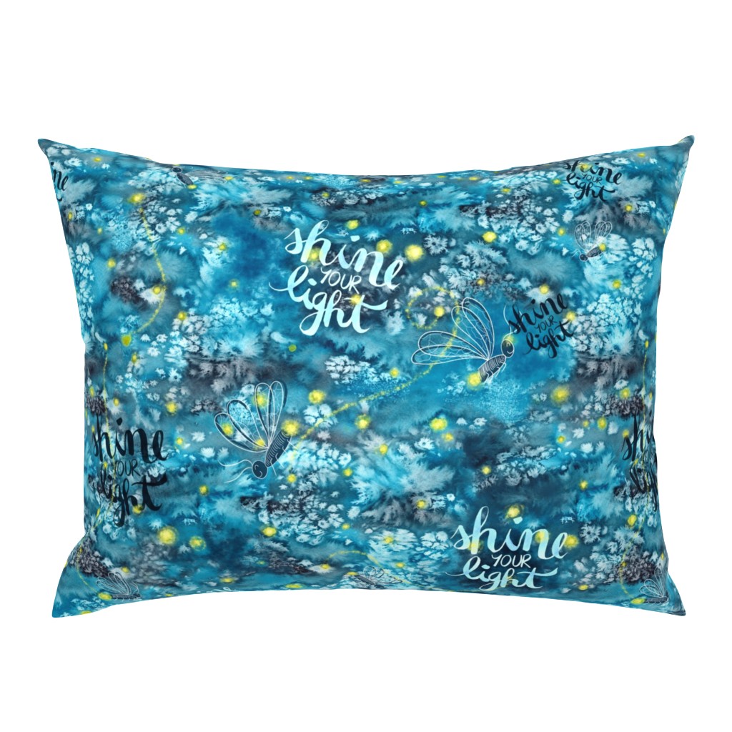 Shine your light affirmation watercolor fireflies