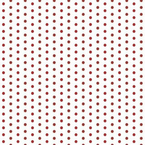 Sunny Sails / Nautical colors -Red Polka-Dots on White Tiny/micro   