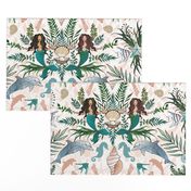 Mermaid Garden Under the Sea (White) 