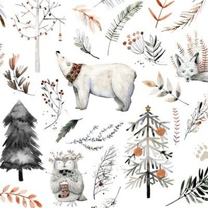 Winter Woodland Wonderland // White - Christmas