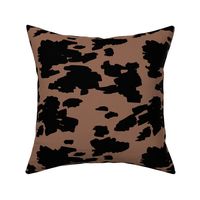 Minimal love animal skin cow spots camouflage army fur winter brown black