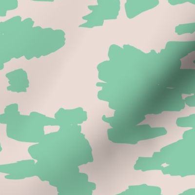 Minimal love animal skin cow spots camouflage army fur spring summer mint