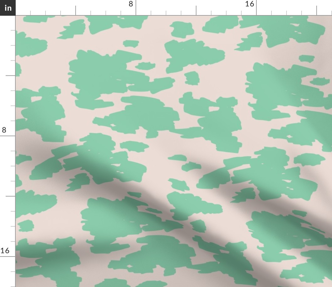 Minimal love animal skin cow spots camouflage army fur spring summer mint