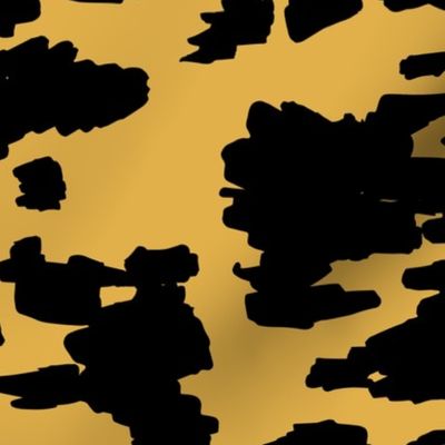 Minimal love animal skin cow spots camouflage army fur summer yellow