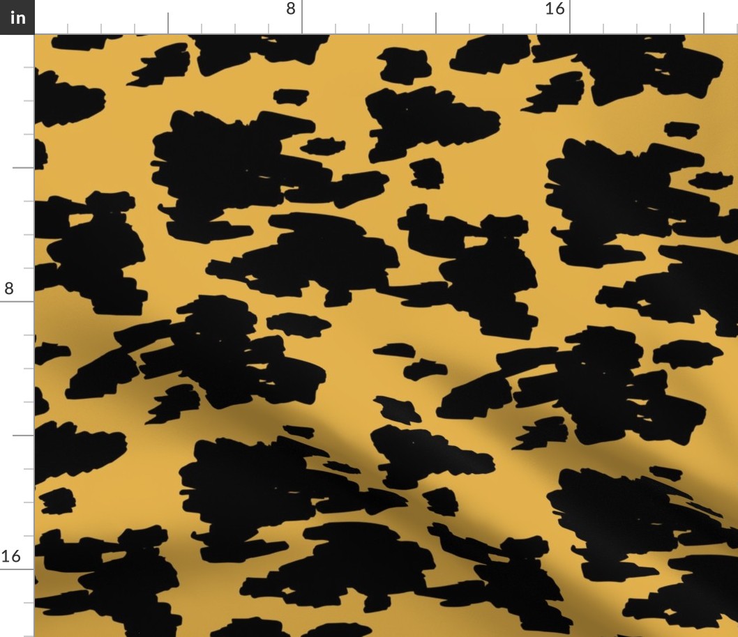 Minimal love animal skin cow spots camouflage army fur summer yellow