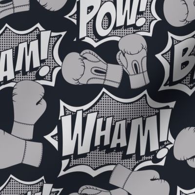 Kickboxing Pop Art Full Size (Gray)