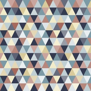  Earth Tones and Blues Small Triangles A
