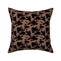 Minimal love animal skin cow spots camouflage army fur winter brown black SMALL