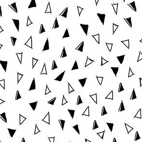 Tumbling Triangles - black on white