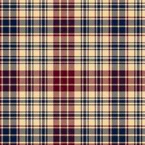 MacRae tartan, 6" maroon-navy-champagne