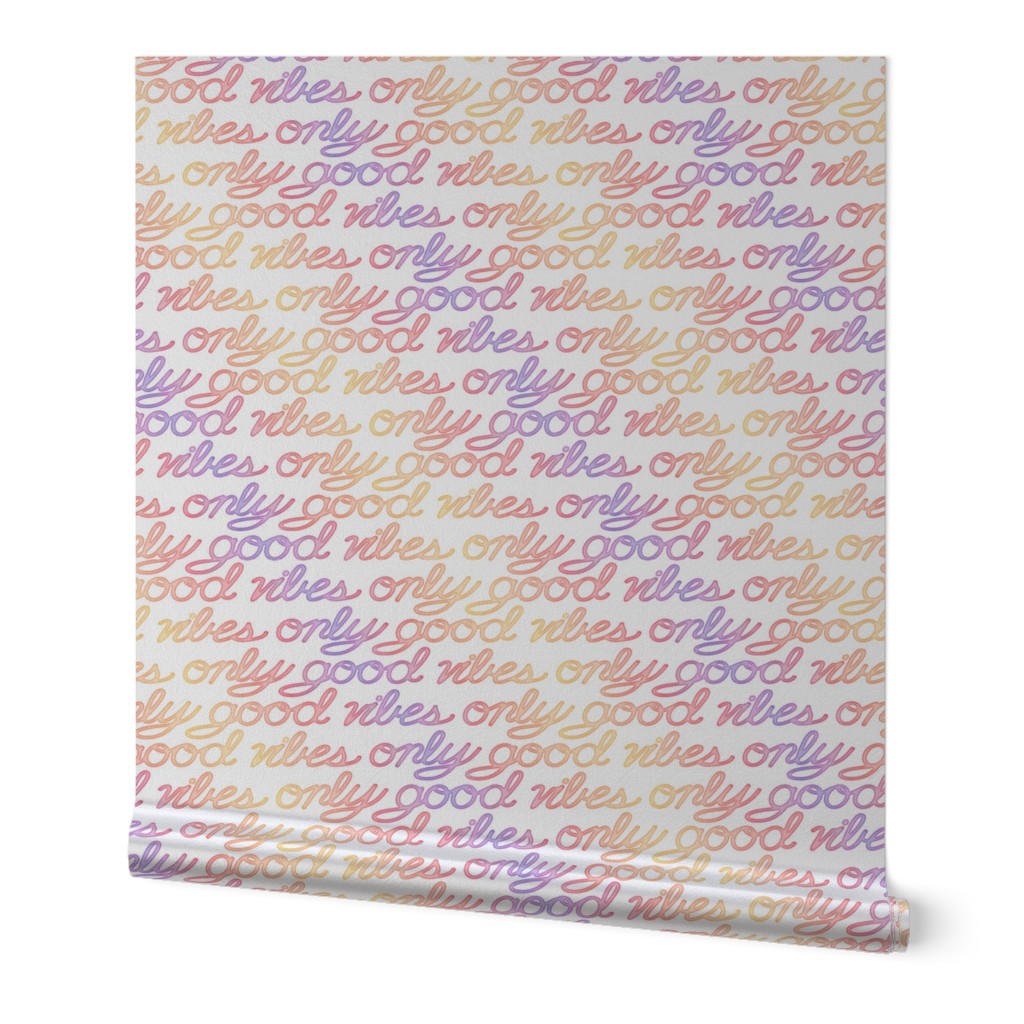 Good Vibes Only - warm rainbow - Large Scale