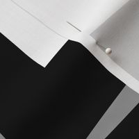 Black White Gray Mid Century Modern 4 Leaf Clover - Jumbo Scale